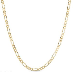 10kt yellow gold 3mm curb chain with claw catch closure 20"