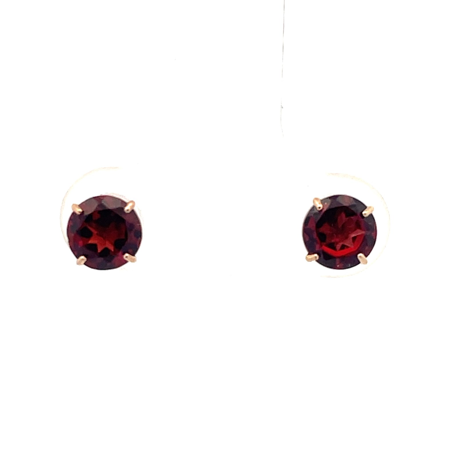.jpg 10kt yellow gold genuine round garnet stud earrings