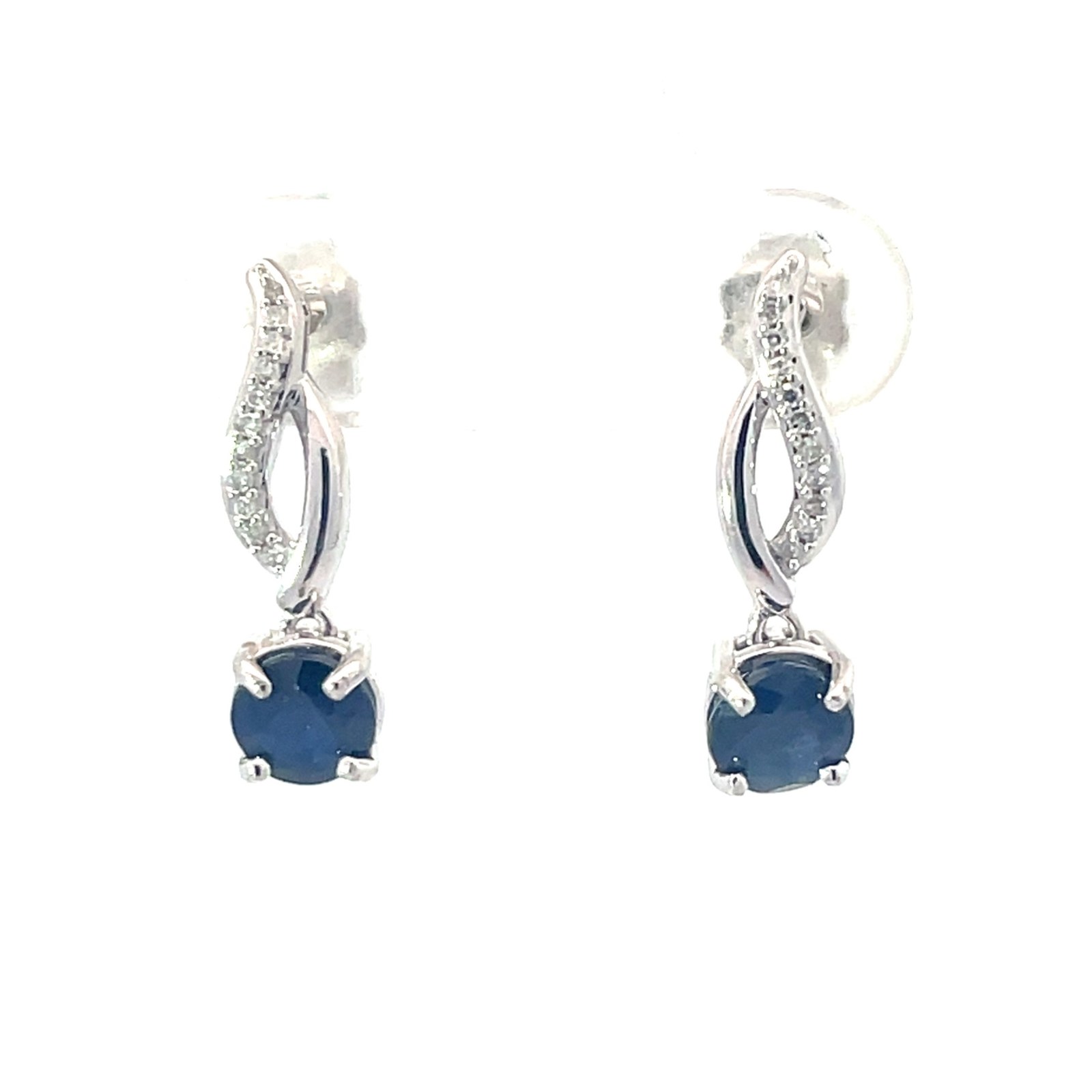.jpg 10kt white gold diamond and sapphire drop earring D tw 0.10cts