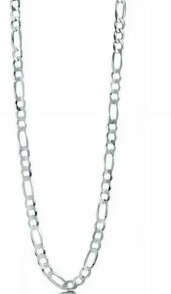 STERLING SILVER 18" FIGARO CHAIN