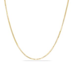 14kt yellow gold 1.5mm box chain with claw catch 22"