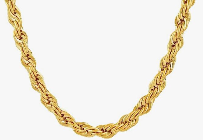 ktsolidrope 14 KT Y/G 16" SOLID ROPE CHAIN W/ BARREL CLASP