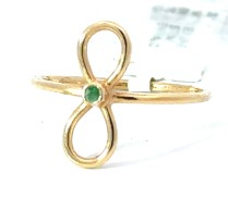 14KT YG GENUINE EMERALD STONE 1PC GEN EMERALD 1 3/4MM