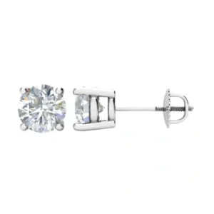 14kt White Gold Diamond Stud Earrings - 1.00cts SI H/I