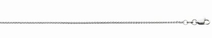 w .jpg 18kt White Gold 1.5mm round wheat chain with claw catch closure 18"