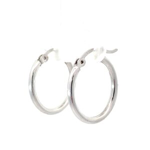 10 KT WG 19MM WIDE X 2MM THICK SMALL SHINY HOOPS