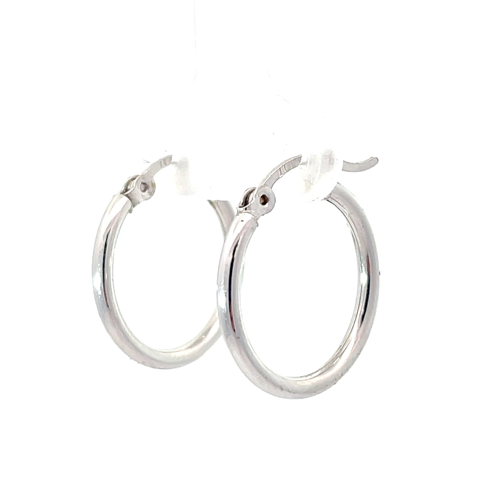 mmwidemm 10 KT WG 19MM WIDE X 2MM THICK SMALL SHINY HOOPS