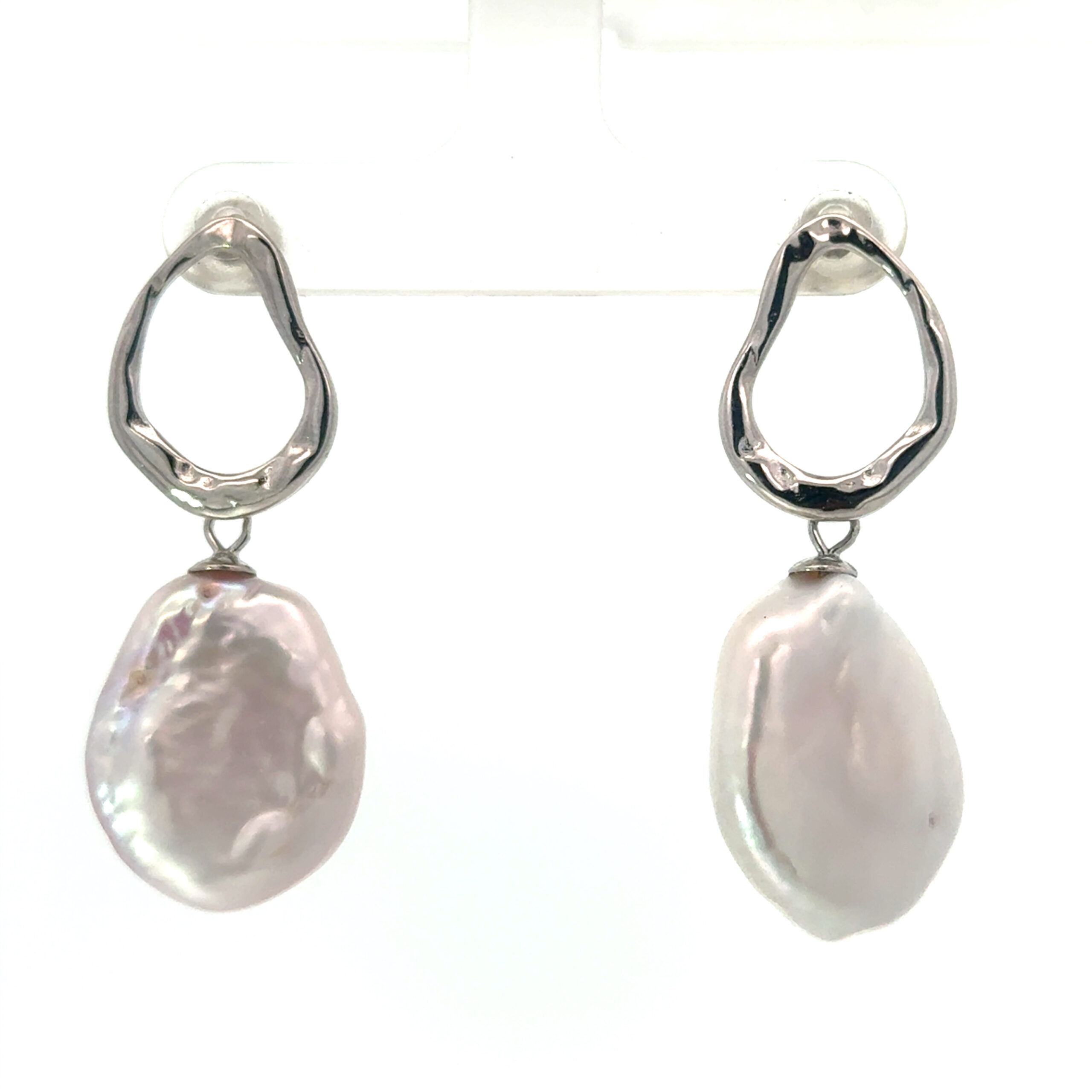 bfb scaled .jpg Sterling Silver rhodium plated fresh water pearl dangle oval cutout earring