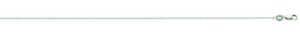 10kt white gold diamond cut cable 0.93mm chain with claw catch 18"
