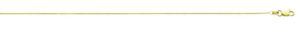 10kt yellow gold 0.93mm diamond cut round cable chain with claw catch closure 16"