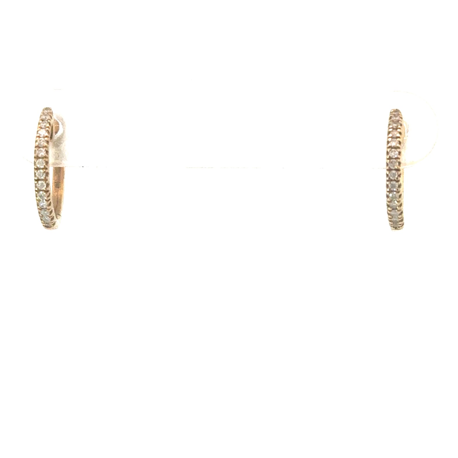 .jpg 10kt yellow gold diamond petite huggie hoop earrings tw 0.10cts I clarity, near colorless I/J color