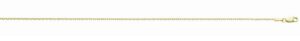 14kt yellow gold 1.5mm diamond cut cable chain with claw catch closure 16"
