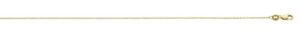 14kt yellow gold 1.48mm diamond cut cable chain with claw catch closure 20"