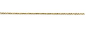 14kt yellow gold 1.48mm diamond cut cable chain with claw catch 24"
