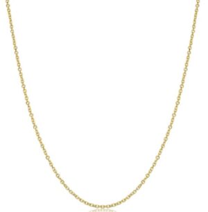 14K Yellow Gold 1.7mm Diamond Cut Cable Chain with claw catch closure 20"