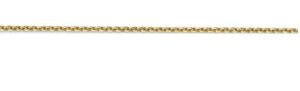 14kt yellow gold 1.6mm diamond cut cable chain with claw catch 24"