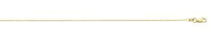 14kt yellow gold 0.75mm round spiga chain with claw catch closure 16"