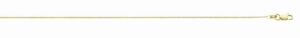 14kt yellow gold 0.84mm diamond cut round wheat chain 16"