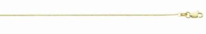 14kt yellow gold.84mm diamond cut round wheat chain with claw catch 18"