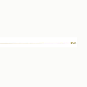 14kt yellow gold 0.8mm diamond cut cable chain with claw catch 18"