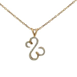 10kt yellow gold double diamond heart tw 0.25ctsI1, I color pendant on1.5mm diamond cut cable chain with claw catch closure 18"