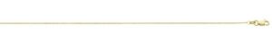 10kt yellow gold 0.75mm diamond cut round wheat chain with claw catch 16"