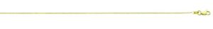 10kt yellow gold 0.84mm dimaond cut round wheat chain with claw catch 16"