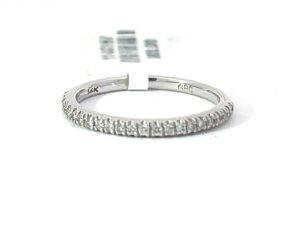 14kt white gold diamond wedding band tw 1/6ct SI, G/H