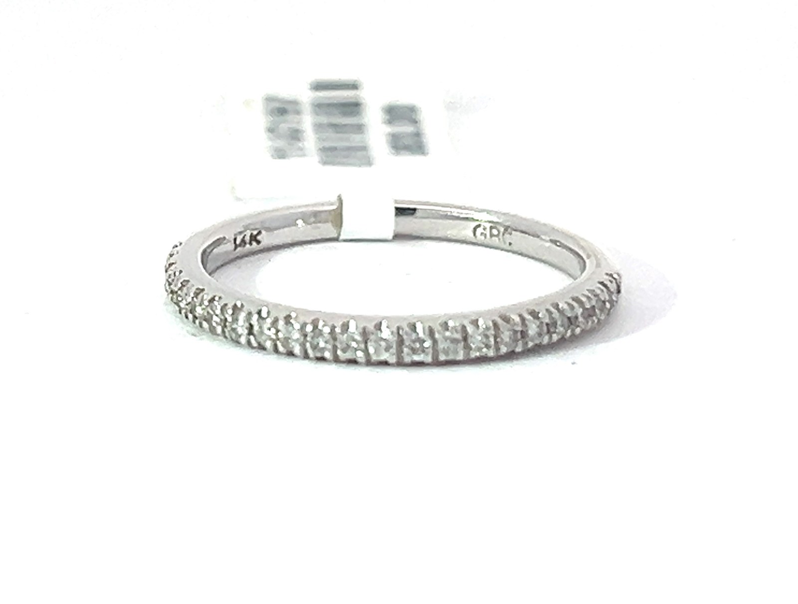14kt white gold diamond wedding band tw 1/6ct SI, G/H