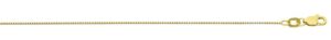 10kt yellow gold 1.00mm box chain with claw catch 22"