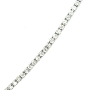 10kt white gold diamond illusion tennis bracelet D tw 2.00cts SI2/I1 clarity, near colorless J color with foldover safety