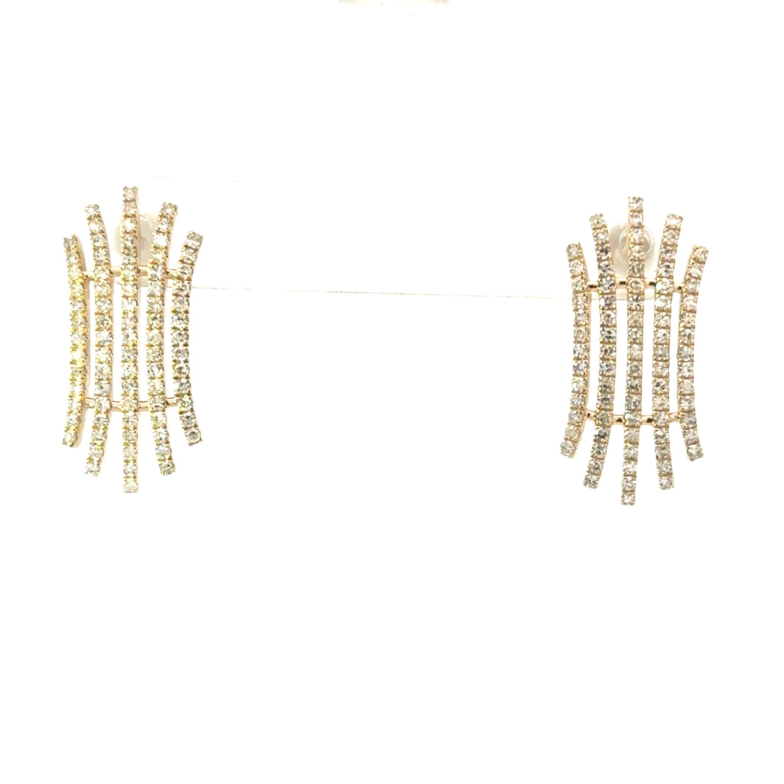 .jpg 10kt yellow gold diamond fashion earring D tw 1.00cts SI clarity, near colorless H/I color with screw back closures