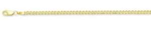 14kt yellow gold 3.8mm solid curb link bracelet with claw catch closure