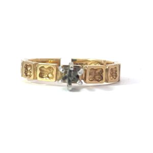 14KT TT BAMBOO ENGAGEMENT RING MOUNTING