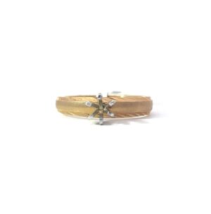 14KT TT SEMI MOUNT WITH 6 PRONG HEAD FOR 1/4 STONE