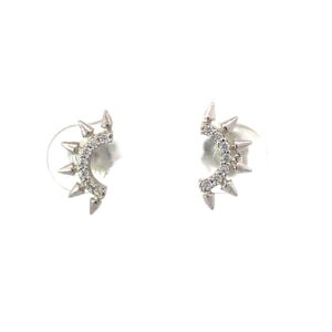 Sterling Silver cubic zirconia fashion stud earring