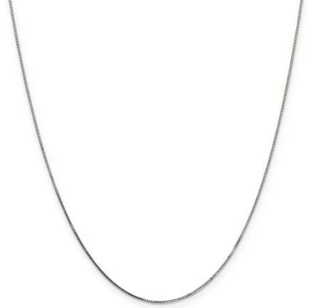 14KT W/G 024 16" .7MM BOX CHAIN W/SR