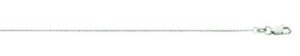 10kt white gold .84mm diamond cut round wheat chain with claw catch 18"