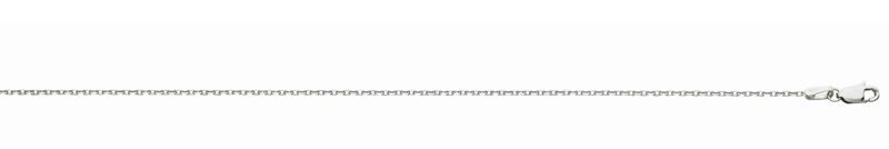 14kt white gold 1.48mm diamond cut cable chain with claw catch 20"