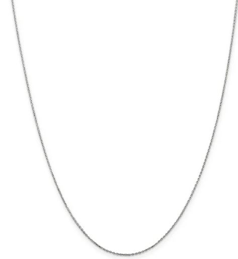 .jpg 14kt white gold 1.48mm diamond cut cable chain with claw catch 24"