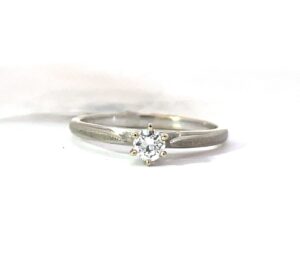 14KT W/G LADIES DIAMOND ENGAGEMENT RING