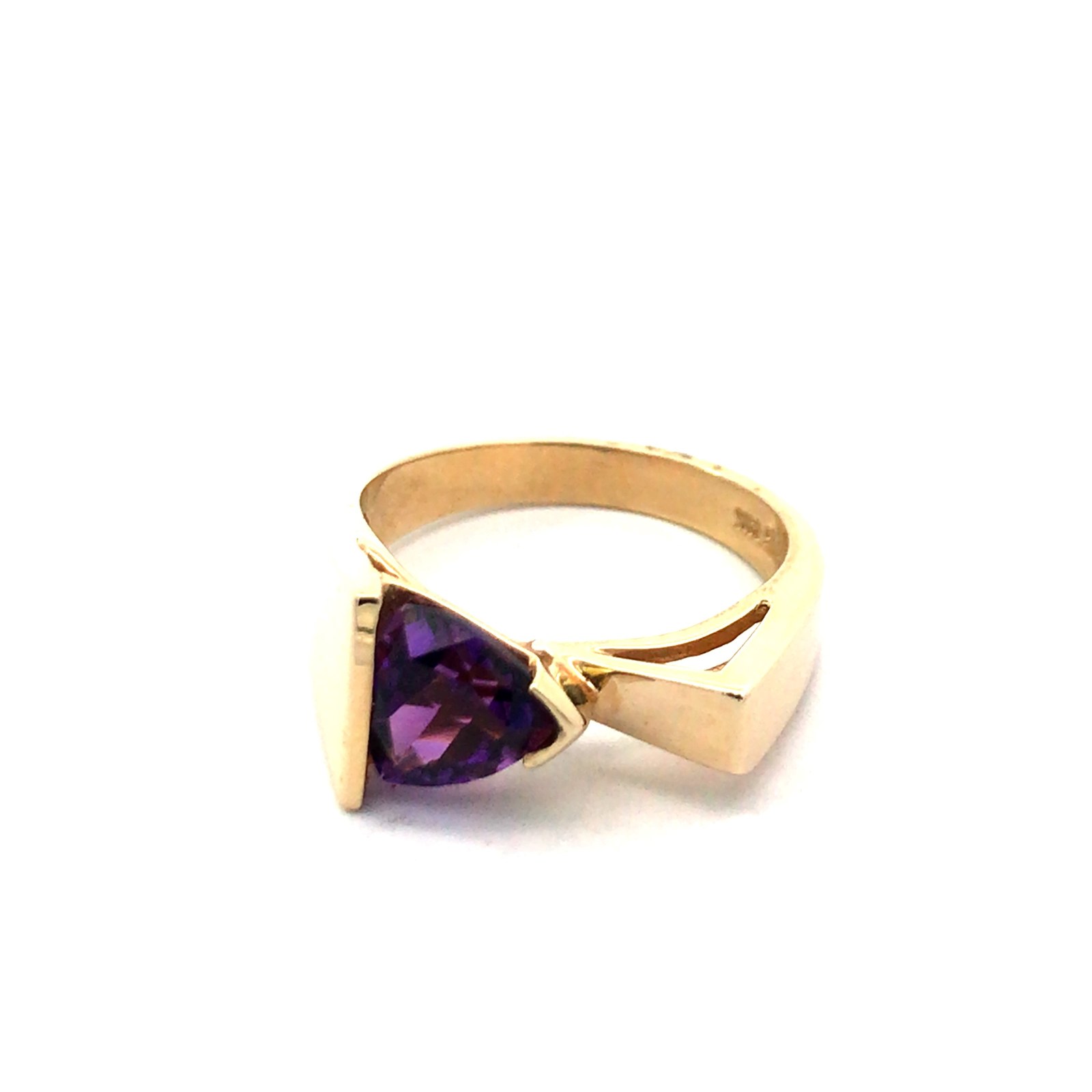A .jpg 14 KT YG GENUINE AMETHYST RING 4.0 1 TRILLI0N AMETHYST 7X7X7