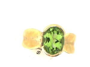 14KT Y/G PERIDOT RING 1.40CT