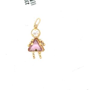 14 KT Y/G SMALL GIRL CHARM - JUNE/ ALEX