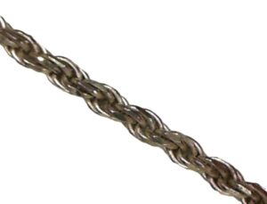 SS 15" DIAMOND CUT ROPE CHAIN
