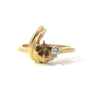 14KT 2 TONE ENGAGEMENT RING 2 DIA T/W 7PTS VS,G