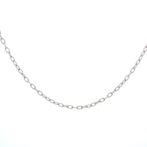 SS 2.7MM RHOD PLATED ROLO CHAIN 16"