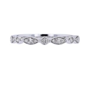 10kt white gold diamond stackable band D tw0.17cts SI2 clarity, near colorless I color