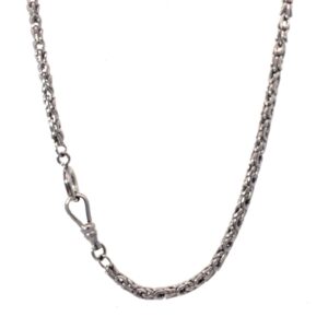 12" WHITE BYZANTINE WALDEMAR WATCH CHAIN