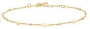 Sterling Silver gold plate station disc bracelet